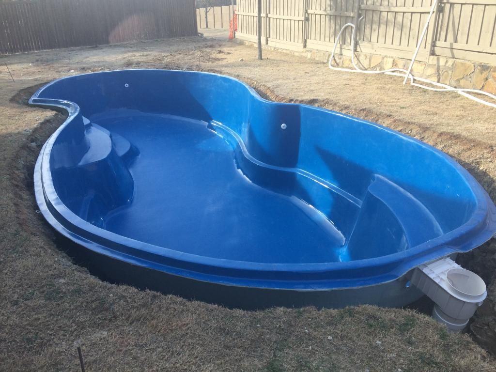 New fiberglass pool in McKinney TX Trouble Free Pool